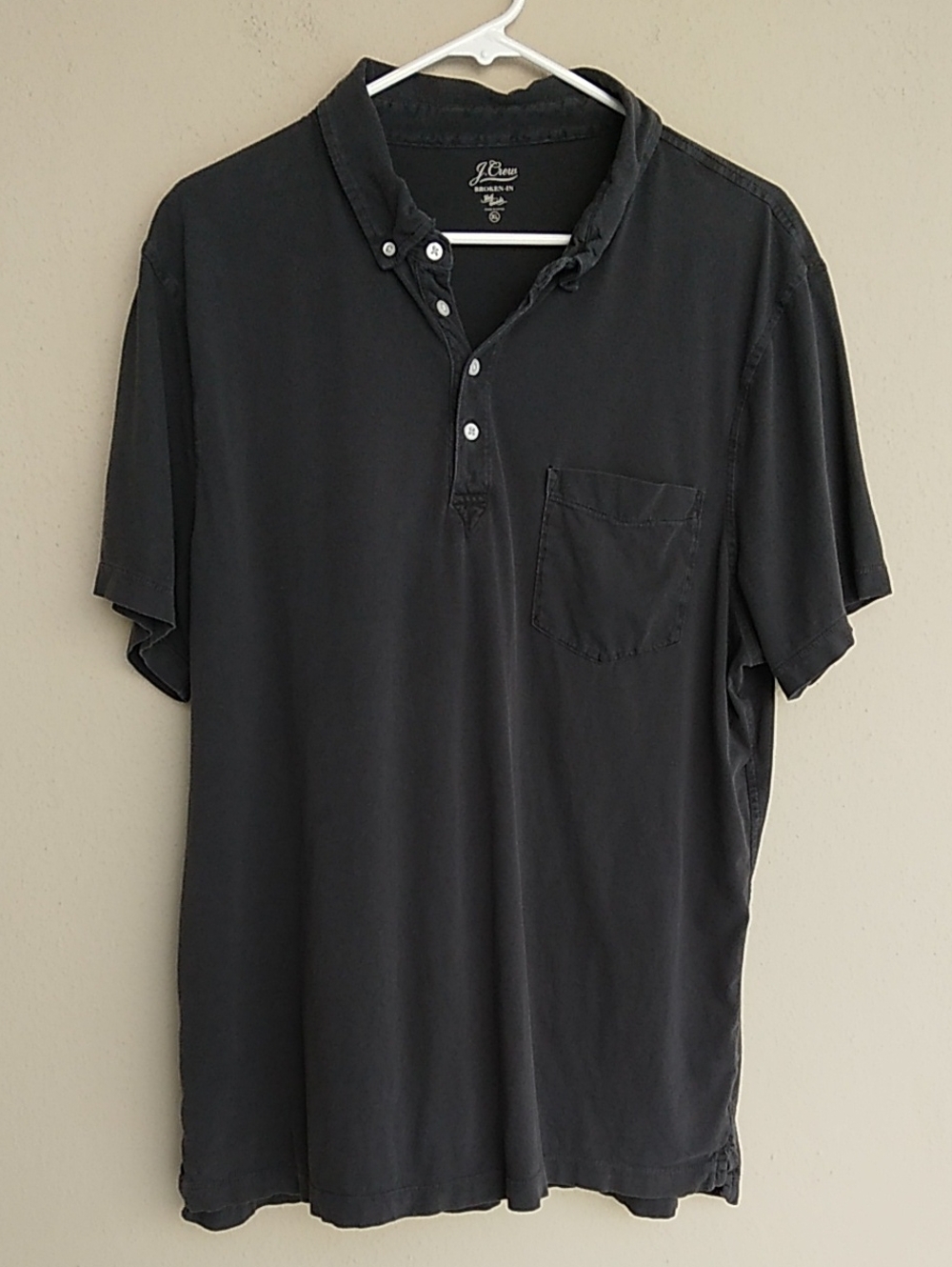 J crew broken in pocket polo Gray XL